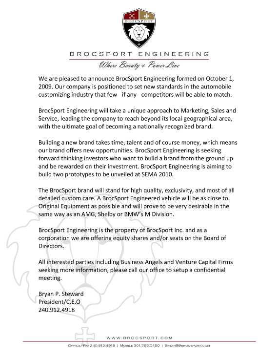 Letter from President